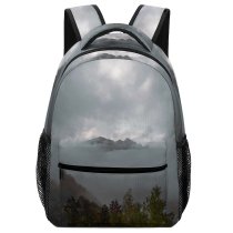 yanfind Children's Backpack Grey Outdoors Sky Recoaro Mille Vi Italia Cloud Cumulus Autumn Fog Moutains Preschool Nursery Travel Bag