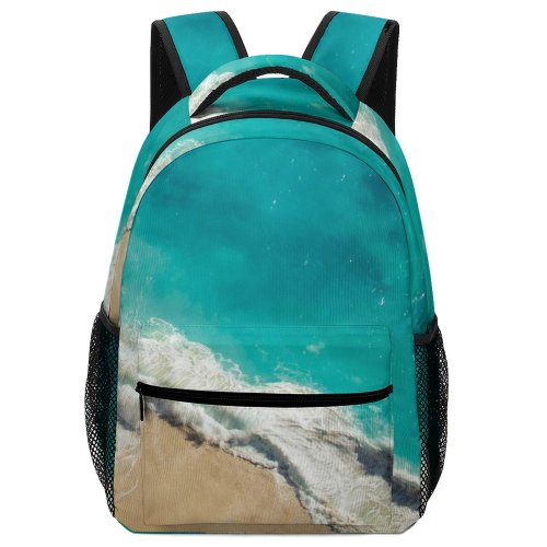 yanfind Children's Backpack Bali Coast Scenery Surf Boulders Aqua Oceanside  Beach Turquoise Peaceful Tranquil Preschool Nursery Travel Bag