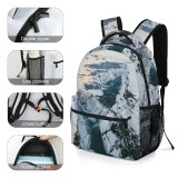 yanfind Children's Backpack Drone  Iceland Gulfoss  Snow Waterfall Free  Stock Outdoors Preschool Nursery Travel Bag