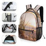 yanfind Children's Backpack  Focus Sand Screen Desktop Depth Reed Sunset Grass Landscape Evening Travel Preschool Nursery Travel Bag