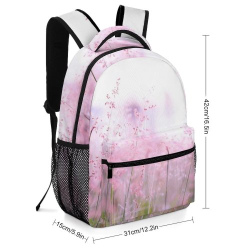 yanfind Children's Backpack Flora Grass Landscape Laptop Hayfield Field Garden Flowers Season Depth Preschool Nursery Travel Bag
