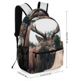 yanfind Children's Backpack Reindeer Deer Antlers London Grass Wildlife Preschool Nursery Travel Bag