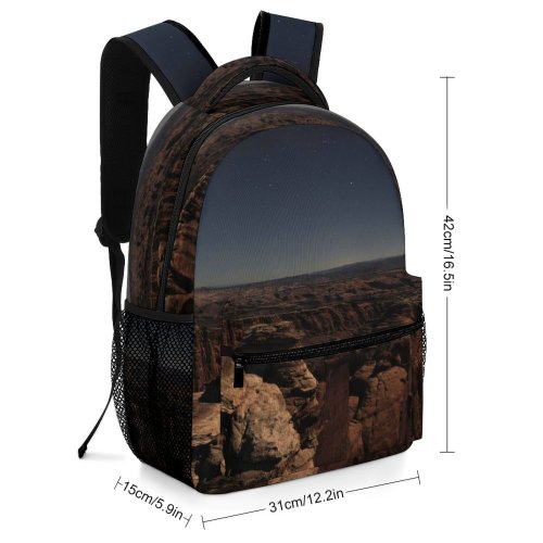 yanfind Children's Backpack Canyon Cave  Outdoors Valley Night Plateau Utah  Rock Landscape Desert Preschool Nursery Travel Bag