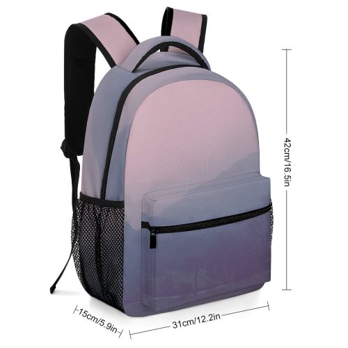 yanfind Children's Backpack Grey Fog Mist Outdoors Fairbourne Uk Smog Wales Early Morning  Landscape Preschool Nursery Travel Bag