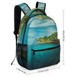yanfind Children's Backpack Bay Vacation Clouds Landscape Travel Island Paradise Beach Turquoise Tropical Scenic Idyllic Preschool Nursery Travel Bag