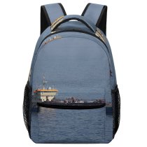 yanfind Children's Backpack Dredge Dredger Horizon Ocean Sea Ship Sky Tidal Transportation Vessel Preschool Nursery Travel Bag
