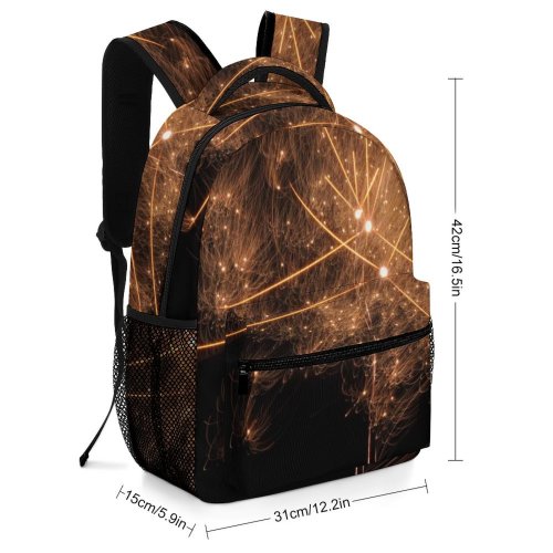 yanfind Children's Backpack Fireworks Bang Year Darkness Light Sky Night Event Stock Fte Preschool Nursery Travel Bag