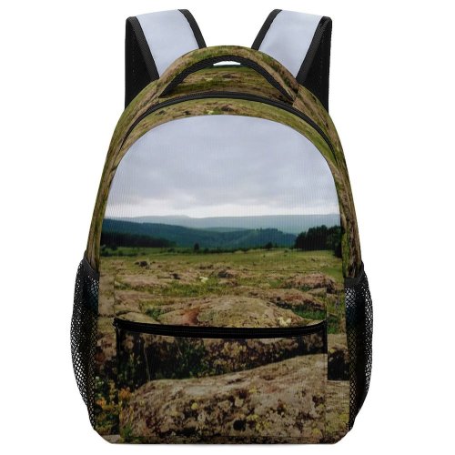 yanfind Children's Backpack Ground Land Outdoors Plant Wilderness Plateau Field Landscape  Vegetation Grassland Rock Preschool Nursery Travel Bag