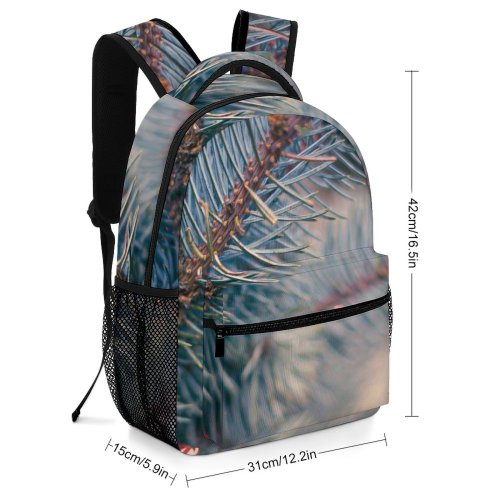 yanfind Children's Backpack Festive Coniferous Focus Tree Shimmer Winter Magic Decor Shiny Branch Illuminate Preschool Nursery Travel Bag