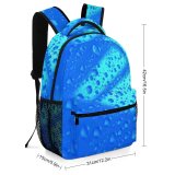 yanfind Children's Backpack Bubbles Drops Glass Dew H O Aqua Turquoise Cobalt Electric Azure Preschool Nursery Travel Bag
