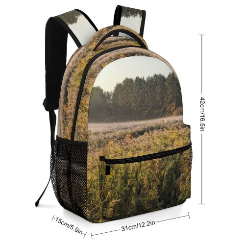 yanfind Children's Backpack Field Grassland Outdoors Countryside Farm Rural Meadow Plant Vegetation Land Grass Tree Preschool Nursery Travel Bag