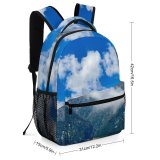 yanfind Children's Backpack Abies Range Tree Sky Slope  Cumulus Snow Domain Plant Fir Preschool Nursery Travel Bag