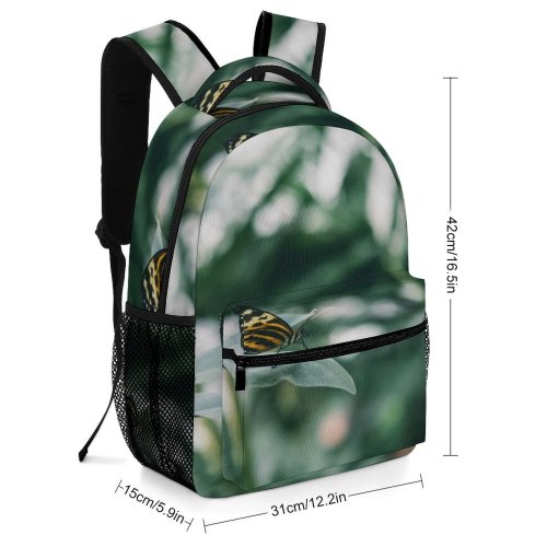 yanfind Children's Backpack Butterfly Insect Invertebrate Perch Bug Plant Moth Wing Leaves Leaf Macro Botanic Preschool Nursery Travel Bag