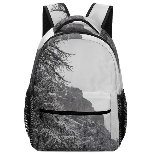 yanfind Children's Backpack D'isère Abies Pine Plant Creative Spruce Pictures Outdoors Grey Tree Val Preschool Nursery Travel Bag