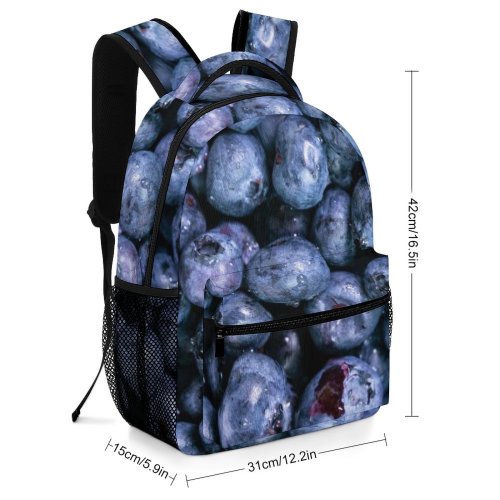 yanfind Children's Backpack Freshness Berries Delicious Abundance Blueberries Nutritious Antioxidant Fruit Round Many Juicy Preschool Nursery Travel Bag
