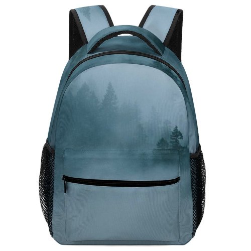 yanfind Children's Backpack Fog Outdoors Mist California Usa Fir Abies Tree Plant Grey Foggy Eerie Preschool Nursery Travel Bag