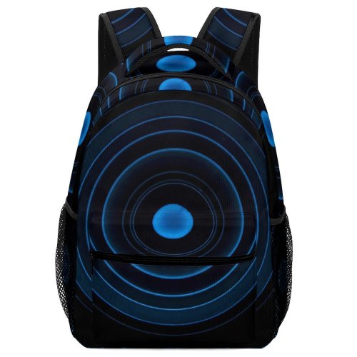 yanfind Children's Backpack Dark Design Artistic Lights Science Technology Dream Abstract Future Round Futuristic Art Preschool Nursery Travel Bag