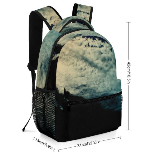 yanfind Children's Backpack Texture Space Shuttle Galaxy Globe Cloud Sky Outer Ocean Land Preschool Nursery Travel Bag