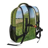 yanfind Children's Backpack Landscape Rural Countryside Domain Farm Pictures Grassland Outdoors Bas Public Département Preschool Nursery Travel Bag
