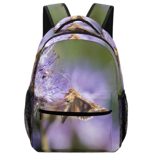 yanfind Children's Backpack Bee Honey Insect Thistle  Butterfly Flower Invertebrate Plant Macro Flying Wing Preschool Nursery Travel Bag