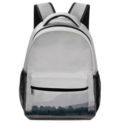 yanfind Children's Backpack Grey Outdoors Field Grassland Countryside Land Landscape Hills  Storm  Sky Preschool Nursery Travel Bag
