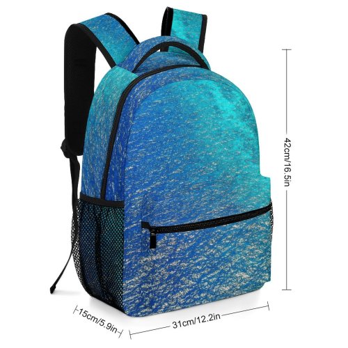 yanfind Children's Backpack Ripples Bird's Sea  K Drone Shot Ocean Preschool Nursery Travel Bag