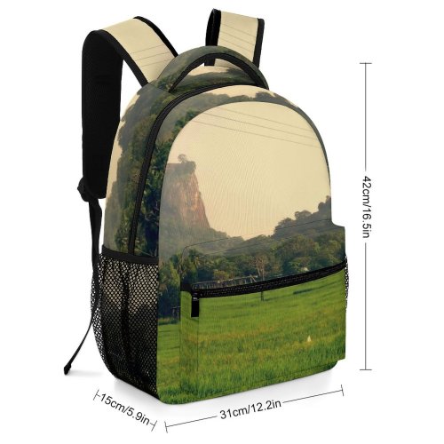 yanfind Children's Backpack Field Grassland Outdoors Countryside Paddy Sigiriya Sri Lanka Fields Rice Rock Sigirya Preschool Nursery Travel Bag