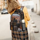 yanfind Children's Backpack Above From Urban Skyscrapers City Buildings Downtown Architecture  Cityscape Bird's Aerial Preschool Nursery Travel Bag