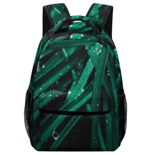 yanfind Children's Backpack Grass Flora Droplets Dew Leaf Blade Drops Xp Preschool Nursery Travel Bag