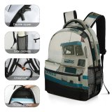 yanfind Children's Backpack Bay Yacht Clouds Port Daylight Pier Travel Ferry Watercrafts Boat Transportation Outdoors Preschool Nursery Travel Bag