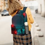 yanfind Children's Backpack  Frozen Winter Street City Dark Illuminated Lights Landscape Traffic Evening Travel Preschool Nursery Travel Bag