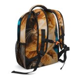 yanfind Children's Backpack Funny Curiosity Little Young  Portrait Kitten Pet Whisker Fur Wildlife Preschool Nursery Travel Bag