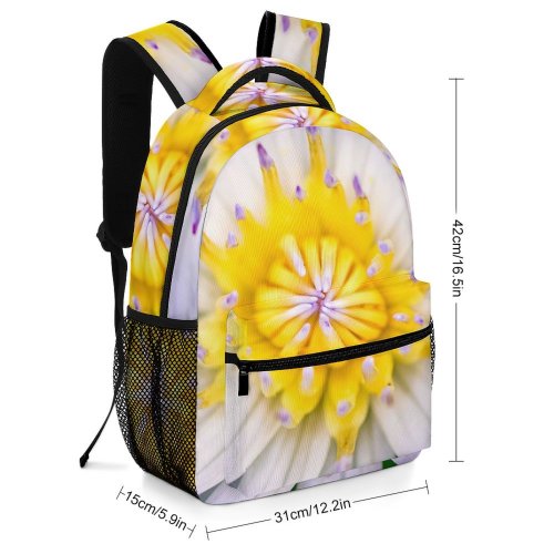 yanfind Children's Backpack Flower Macro Petal  Flora Plant Colorful Pastel Center Bokeh Purple Dahlia Preschool Nursery Travel Bag