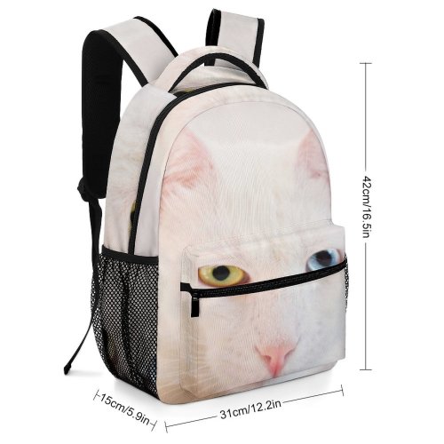 yanfind Children's Backpack Young Studio Kitty Pet Funny Kitten Portrait Whiskers Curiosity Cute Focus Little Preschool Nursery Travel Bag