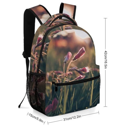 yanfind Children's Backpack Grass Field Plant Grassland Outdoors Vegetation Countryside Farm Meadow Rural Birds Jar Preschool Nursery Travel Bag