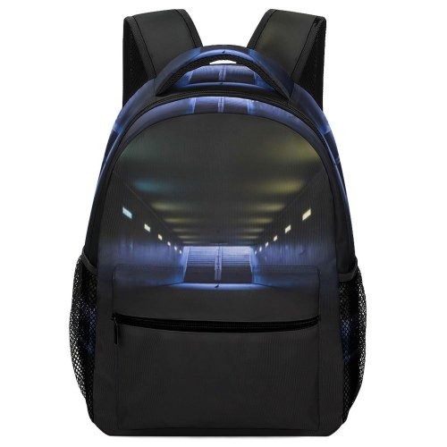 yanfind Children's Backpack Empty Stairs Dark Illuminated Lights Tunnel Hallway Preschool Nursery Travel Bag