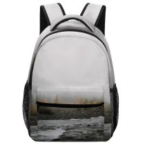 yanfind Children's Backpack Fog Outdoors Mist Sunrise Lake Ocean River Dawn  Tree Pnw Grey Preschool Nursery Travel Bag