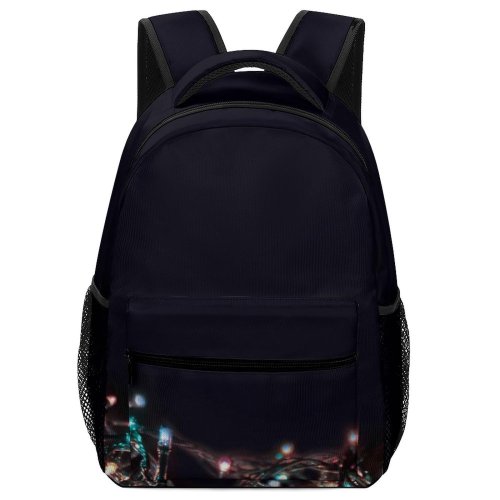 yanfind Children's Backpack Art Beautiful Dark Abstract Shining Light Illuminated Lights Performance Insubstantial Hands Preschool Nursery Travel Bag