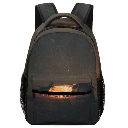 yanfind Children's Backpack Dark Exploration Lights Evening Milky Shed Scenic Astronomy Outdoors Flame Starry Preschool Nursery Travel Bag