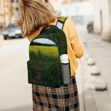 yanfind Children's Backpack Landscape Rural Building Countryside Plant Domain Pasture Farm Pictures Grassland Outdoors Preschool Nursery Travel Bag