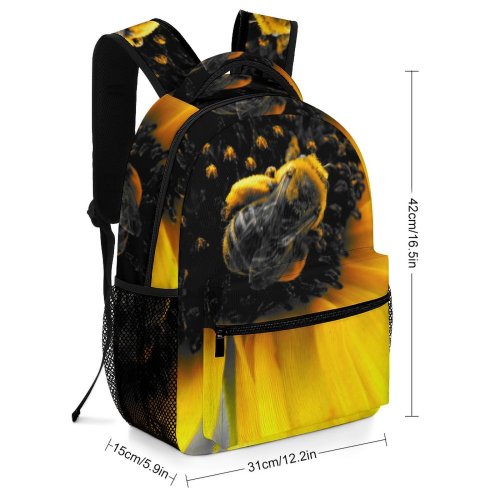 yanfind Children's Backpack Bee Flower Plant Bug Macro Cloes Insect Summer Outdoors Pollen Preschool Nursery Travel Bag