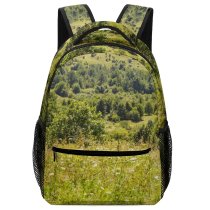 yanfind Children's Backpack Landscape Rural Romania Countryside Plant Pasture Zentravel Plants Farm Pictures Grassland Preschool Nursery Travel Bag