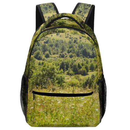 yanfind Children's Backpack Landscape Rural Romania Countryside Plant Pasture Zentravel Plants Farm Pictures Grassland Preschool Nursery Travel Bag