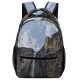 yanfind Children's Backpack Cliff Outdoors River Waterfall Yuntai  Xiuwu County Jiaozuo Henan China Grey Preschool Nursery Travel Bag