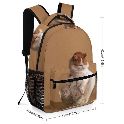yanfind Children's Backpack Funny Curiosity Sit Love Baby Little  Studio Kitten Whisker Fur Portrait Preschool Nursery Travel Bag