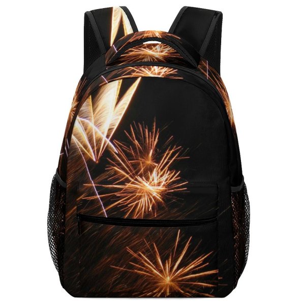 yanfind Children's Backpack Big Firework Fireworks Eve Diwali Midnight Festival Year's Event Fte Darkness Preschool Nursery Travel Bag