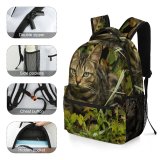 yanfind Children's Backpack Young Grass Pet Funny Kitten Portrait Cute Little Adorable Staring Cat Preschool Nursery Travel Bag