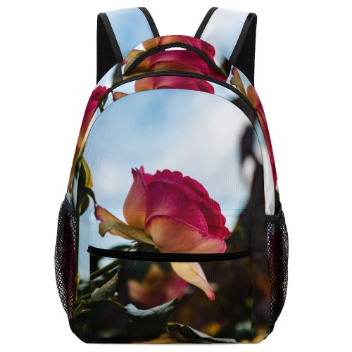 yanfind Children's Backpack Flower Bud Flora Plant  Sprout Rose Sunlight Leaf Stem Petal Bloom Preschool Nursery Travel Bag