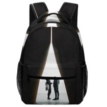 yanfind Children's Backpack Backlit  Art Silhouette Travel Dark Abstract Light Tunnel Preschool Nursery Travel Bag