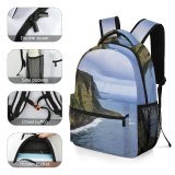 yanfind Children's Backpack Cliff Outdoors Promontory Grey Preschool Nursery Travel Bag